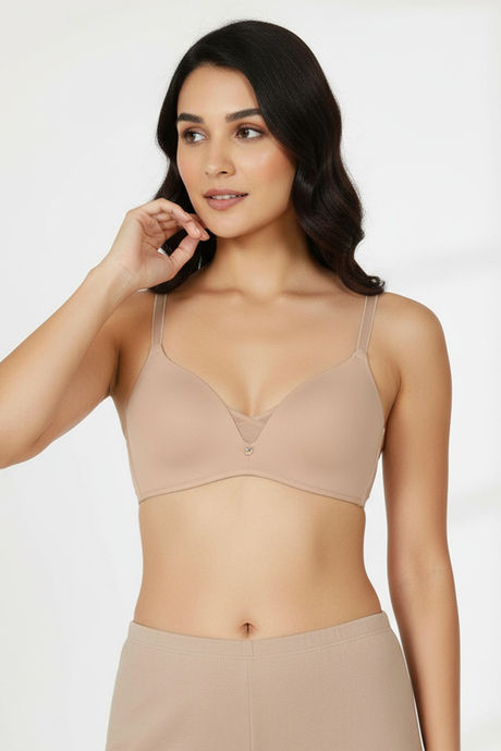 Zivame Beautiful Basics Non Wired Medium Coverage Push-Up Bra - Roebuck — image 4