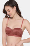 Zivame Coral Glaze Padded Wired 3/4Th Coverage Strapless Bra - Cinnabar — thumbnail 4