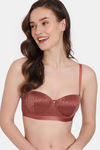 Zivame Coral Glaze Padded Wired 3/4Th Coverage Strapless Bra - Cinnabar — thumbnail 5
