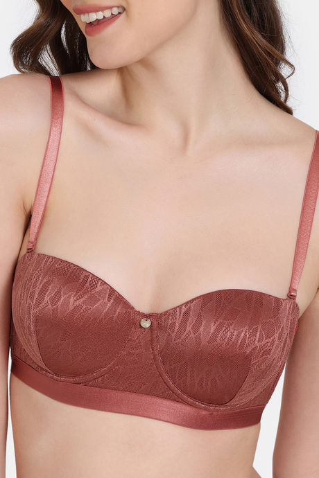 Zivame Coral Glaze Padded Wired 3/4Th Coverage Strapless Bra - Cinnabar — image 6