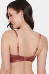 Zivame Coral Glaze Padded Non Wired 3/4Th Coverage Lace Bra - Cinnabar — thumbnail 2