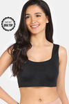 Zivame Padded Non Wired 3/4Th Coverage Bra Top - Anthracite — thumbnail 1