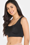 Zivame Padded Non Wired 3/4Th Coverage Bra Top - Anthracite — thumbnail 3