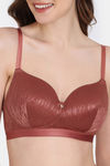 Zivame Coral Glaze Padded Non Wired 3/4Th Coverage Lace Bra - Cinnabar — thumbnail 4