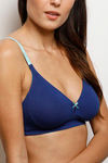Zivame Double Layered Non Wired Medium Coverage Bra-Sodalite Blue — thumbnail 5