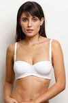 Zivame Padded Wired Medium Coverage Strapless Bra - Bright White — thumbnail 3