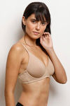 Zivame Double Layered Wired 3/4th Coverage Bra - Beige — thumbnail 3