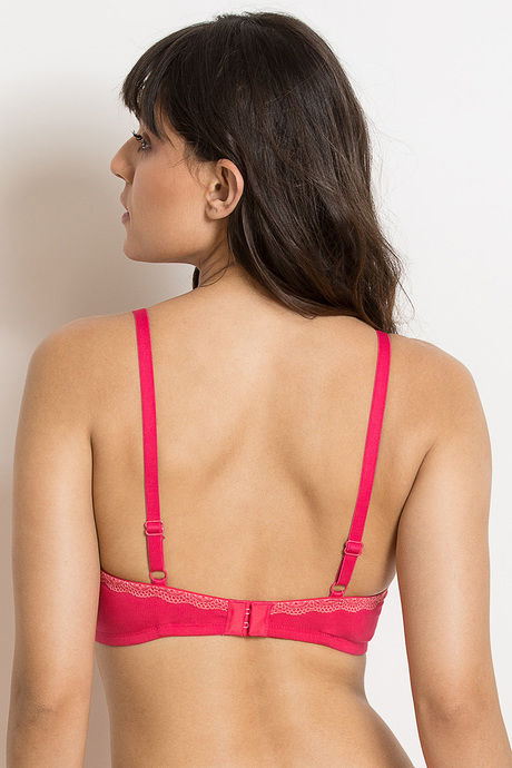 Zivame Padded Non Wired 3/4th Coverage T-Shirt Bra - Raspberry — image 3