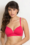 Zivame Padded Non Wired 3/4th Coverage T-Shirt Bra - Raspberry — thumbnail 6