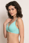 Zivame Double Layered Non Wired 3/4th Coverage Bra - Aqua Sky — thumbnail 2