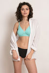 Zivame Double Layered Non Wired 3/4th Coverage Bra - Aqua Sky — thumbnail 4