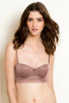 Zivame Padded Wired 3/4th Coverage Strapless Bra - Nutmeg — thumbnail 4