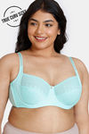 Zivame Tuscan Romance True Curv Double Layered Wired 3/4th Coverage Super Support Bra - Aruba Blue — thumbnail 1