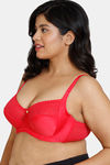 Zivame True Curv Tuscan Romance Double Layered Wired 3/4th Coverage Super Support Bra - Teaberry — thumbnail 3