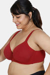 Zivame True Curv Padded Wired 3/4Th Coverage T-Shirt Bra - Sundried Tomato — thumbnail 3