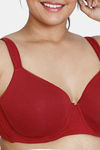 Zivame True Curv Padded Wired 3/4Th Coverage T-Shirt Bra - Sundried Tomato — thumbnail 4