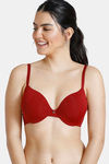 Zivame Padded Wired 3/4th Coverage T-Shirt Bra - Sundried Tomato — thumbnail 1