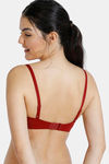 Zivame Padded Wired 3/4th Coverage T-Shirt Bra - Sundried Tomato — thumbnail 2
