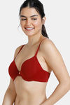 Zivame Padded Wired 3/4th Coverage T-Shirt Bra - Sundried Tomato — thumbnail 3