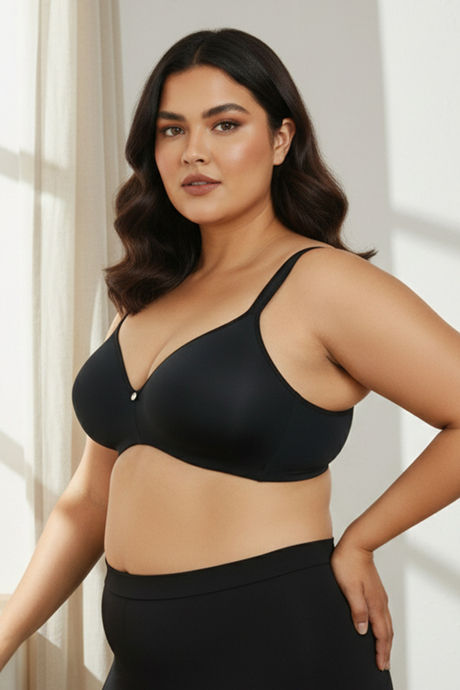 Zivame True Curv Padded Non Wired Full Coverage Super Support Bra - Anthracite — image 3