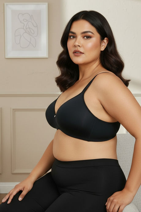 Zivame True Curv Padded Non Wired Full Coverage Super Support Bra - Anthracite — image 4