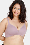Zivame True Curv Padded Non Wired Full Coverage Super Support Bra - Elderberry — thumbnail 3