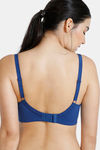Zivame True Curv Padded Non Wired Full Coverage Super Support Bra - Navy Peony — thumbnail 3