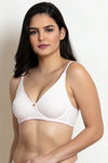 Zivame Double Layered Wired 3/4th Coverage T-Shirt Bra - Peach Polka — thumbnail 1