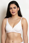 Zivame Double Layered Wired 3/4th Coverage T-Shirt Bra - Peach Polka — thumbnail 2