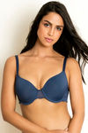 Zivame Padded Wired 3/4th Coverage T-Shirt Bra-Sargasso Sea — thumbnail 1
