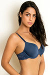 Zivame Padded Wired 3/4th Coverage T-Shirt Bra-Sargasso Sea — thumbnail 2