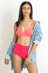 Zivame Double Layered Wired 3/4th Coverage T-Shirt Bra - Georgia Peach — thumbnail 5