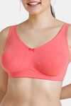 Zivame True Curv Single Layered Non Wired 3/4th Coverage Minimiser Bra - Georgia Peach — thumbnail 4