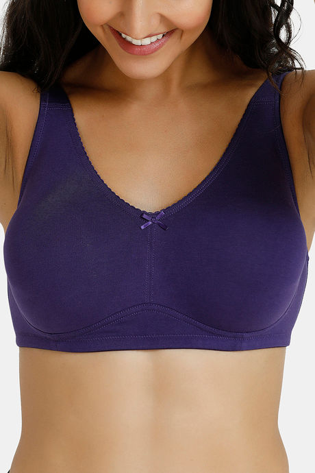 Zivame True Curv Single Layered Non Wired 3/4th Coverage Minimiser Bra - Parachute Purple — image 4