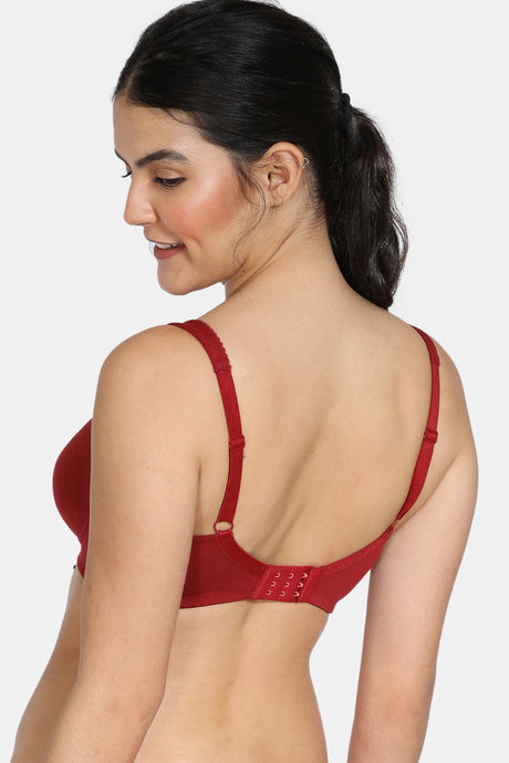 Zivame True Curv Single Layered Non Wired 3/4th Coverage Minimiser Bra - Sundried Tomato — image 2