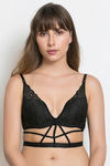 Zivame Padded Wired 3/4th Coverage Long Line Bra - Black — thumbnail 2