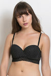 Zivame Push-Up Wired Medium Coverage Strapless Bra - Black — thumbnail 1