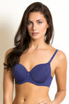 Zivame Padded Wired 3/4th Coverage T-Shirt Bra - Blue Ribbon — thumbnail 1