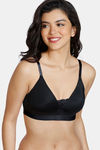 Zivame Beautiful Basics Padded Non Wired 3/4Th Coverage T-Shirt Bra - Black — thumbnail 3