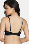 Zivame Beautiful Basics Padded Non Wired 3/4Th Coverage T-Shirt Bra - Black — thumbnail 4