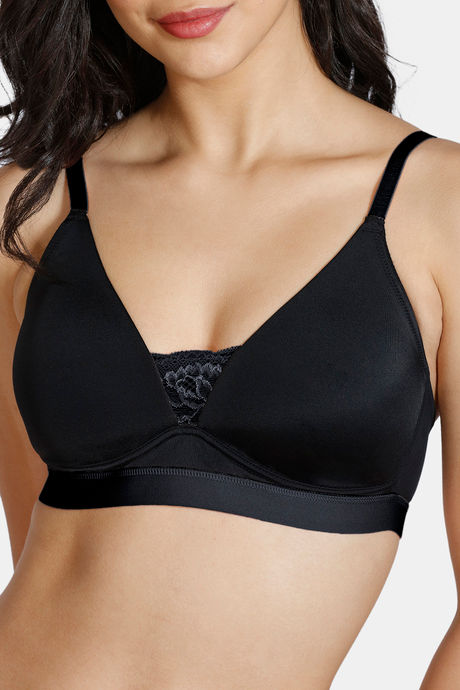 Zivame Beautiful Basics Padded Non Wired 3/4Th Coverage T-Shirt Bra - Black — image 6