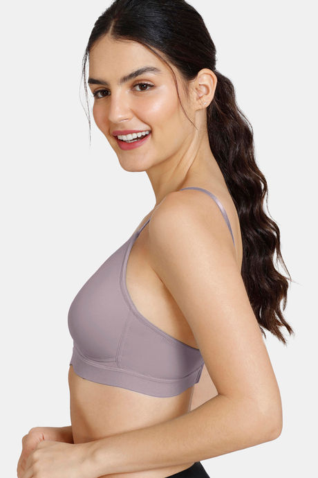 Zivame Beautiful Basics Padded Non Wired 3/4Th Coverage T-Shirt Bra - Elderberry — image 4