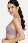 Zivame Beautiful Basics Padded Non Wired 3/4Th Coverage T-Shirt Bra - Elderberry — thumbnail 4