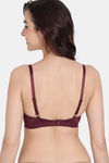 Zivame Beautiful Basics Padded Non Wired 3/4Th Coverage T-Shirt Bra - Fig — thumbnail 3