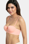 Zivame Velvet Straps Padded Wired Medium Coverage T-Shirt Bra - Peach Pearl — thumbnail 4