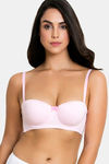 Zivame Velvet Straps Padded Wired Medium Coverage T-Shirt Bra - Pink Lady — thumbnail 2