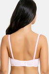 Zivame Velvet Straps Padded Wired Medium Coverage T-Shirt Bra - Pink Lady — thumbnail 3