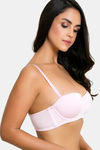 Zivame Velvet Straps Padded Wired Medium Coverage T-Shirt Bra - Pink Lady — thumbnail 4