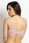Zivame Double Layered Non Wired 3/4th Coverage T-Shirt Bra - Dawn Pink — thumbnail 4