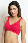 Zivame Double Layered Non Wired 3/4th Coverage Sag Lift Bra - Rose Red — thumbnail 2